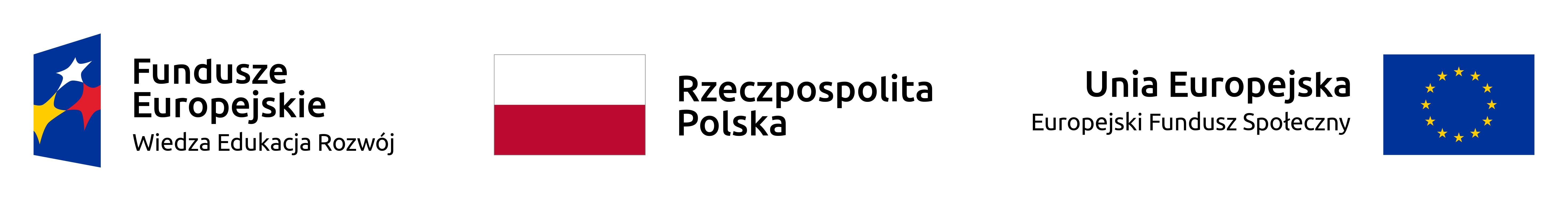 Na obrazku znajudują się loga projektu POWER, flaga funduszy, flaga Polski, flaga Unii Europejskiej